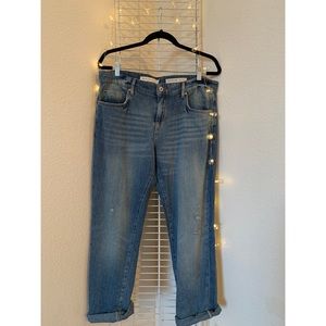 Mid rise boyfriend jeans